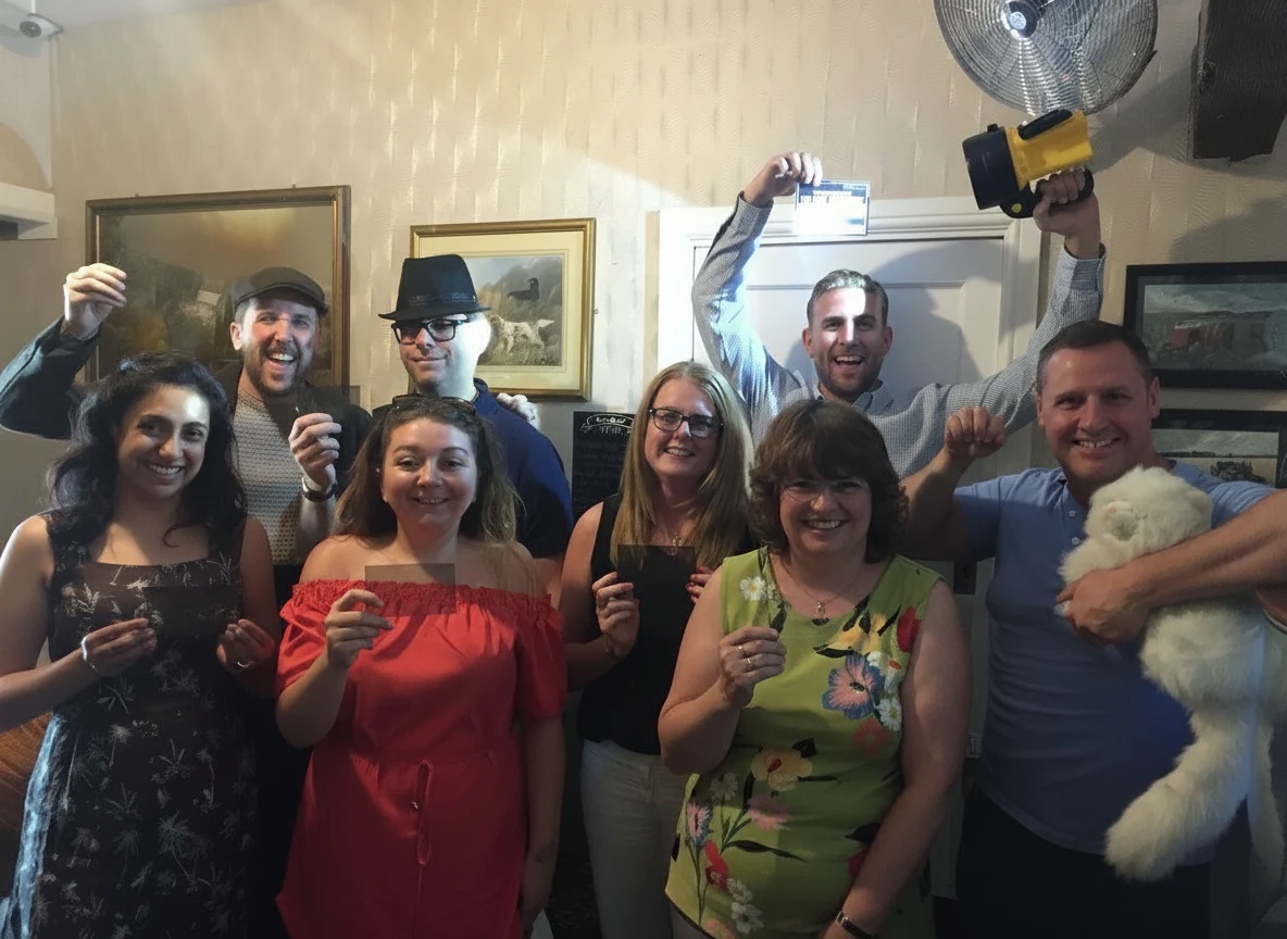 Team celebrating The Last Testament
